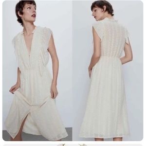 Zara Lace Midi Dress XS